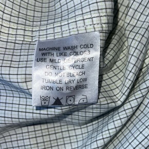 Simms Checkered Shirt 100% Cotton Colorado River Cattle Ranch Mens Size Large - Picture 12 of 13